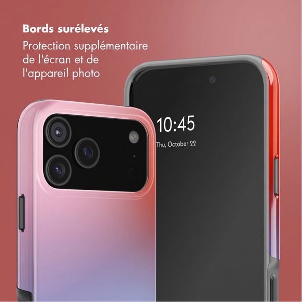 Selencia Coque arrière Vivid avec MagSafe Apple iPhone 18 Pro Max / 17 Pro Max - Gradient Soft Blush