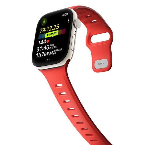 Nomad Bracelet Tempo en silicone Apple Watch | 44/45/46/49 mm - Coral