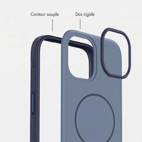 imoshion Coque arrière Color avec Thin MagSafe Ring Apple iPhone 15 - Bleu foncé