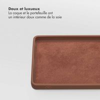 Selencia Étui portefeuille amovible Olyn avec MagSafe Samsung Galaxy S25 Ultra - Marron