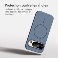 imoshion Coque arrière Color avec Thin MagSafe Ring Google Pixel 11 / 11 Pro / 10 / 10 Pro - Bleu foncé