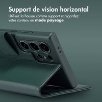 Accezz Étui de télephone portefeuille en cuir 2-en-1 avec MagSafe Samsung Galaxy S24 Ultra - Cedar Green