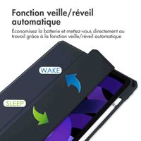 imoshion Coque tablette rigide Trifold Apple iPad Air 11 pouces (2026) M4 / (2025) M3 / (2024) M2 / Air 5 (2022) / Air 4 (2020) - Bleu foncé