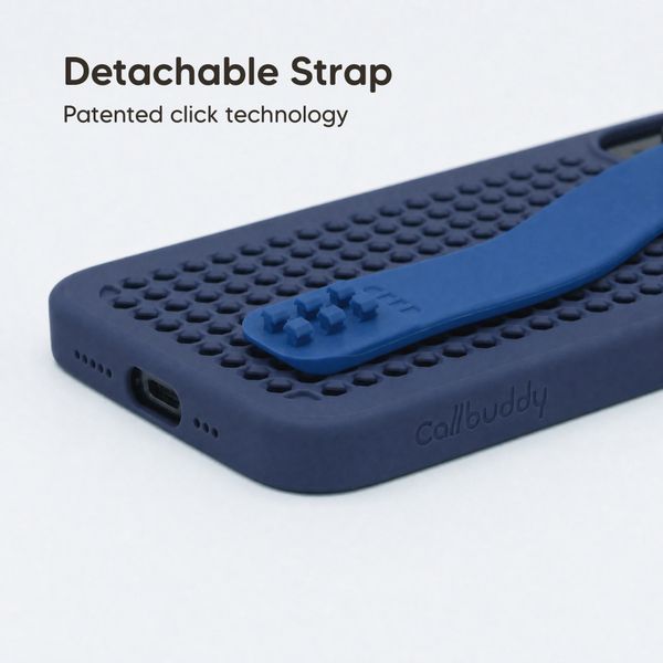 Callbuddy Coque avec strap Apple iPhone 17e / 16e / 15 / 14 / 13 - Deep Marine