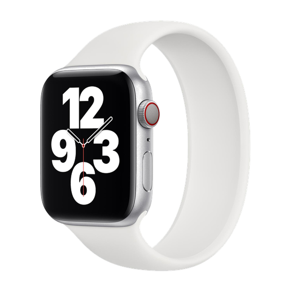 Apple 4 Pack Apple Bracelet Boucle unique en Silicone Apple Watch | 44/45/46/49 mm - Taille 8 - White / Canary Yellow / Storm Blue / Pistachio
