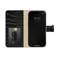 iDeal of Sweden Magnet Wallet+ Étui portefeuille Apple iPhone 18 Pro Max / 17 Pro Max - Black Croco
