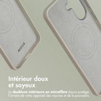 Accezz Coque arrière en cuir avec MagSafe Samsung Galaxy A57 (5G) - Light Grey