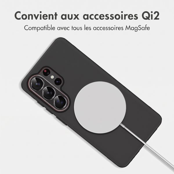 imoshion Coque arrière Color avec Thin MagSafe Ring Samsung Galaxy S26 Ultra - Noir