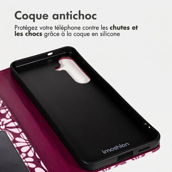 imoshion Étui de télephone portefeuille Design Samsung Galaxy S24 - Bloom Love Blush