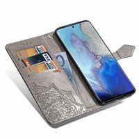 Etui de télephone portefeuille Mandala Samsung Galaxy S20 - Gris