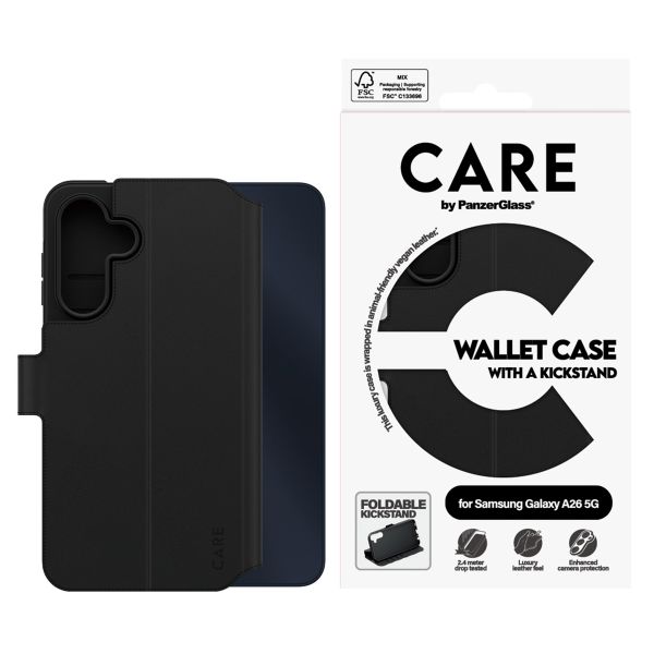 CARE by PanzerGlass Feature Wallet Case w. Kickstand avec MagSafe Samsung Galaxy A26 - Noir