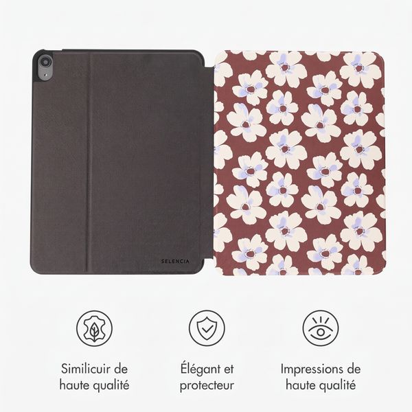 Selencia Coque tablette Vivid Apple iPad 11 (2025) 11 pouces A16 / iPad 10 (2022) 10.9 pouces - Choco Flower Pop