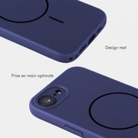 Accezz Coque Grip avec MagSafe Apple iPhone 17e / 16e - Bleu foncé