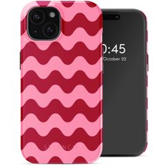 Selencia Coque arrière Vivid avec MagSafe Apple iPhone 15 - Wave Vibes Lipstick