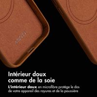 Accezz Coque MagSafe en cuir vintage Apple iPhone 15 Pro Max - Tabacco Cognac