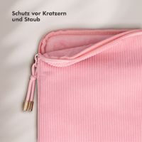 Selencia Pochette ordinateur Corduroy 15-16 pouces - Soft Blush
