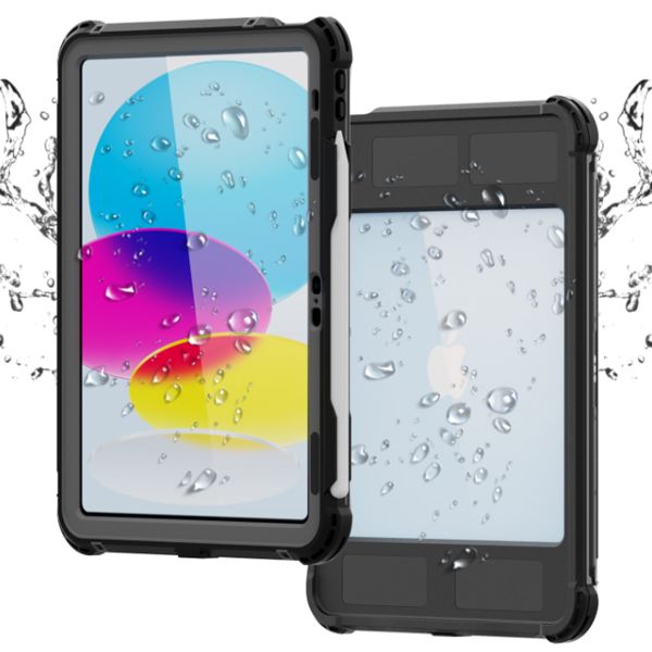 Redpepper Coque tablette étanche Apple iPad 11 (2025) 11 pouces A16 / iPad 10 (2022) 10.9 pouces - Noir