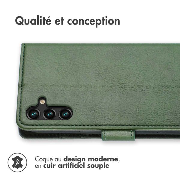 imoshion Étui de télephone portefeuille de luxe Samsung Galaxy A13 (5G) / A04s - Vert
