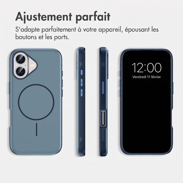 imoshion Coque arrière Color avec Thin MagSafe Ring Apple iPhone 17 - Bleu foncé