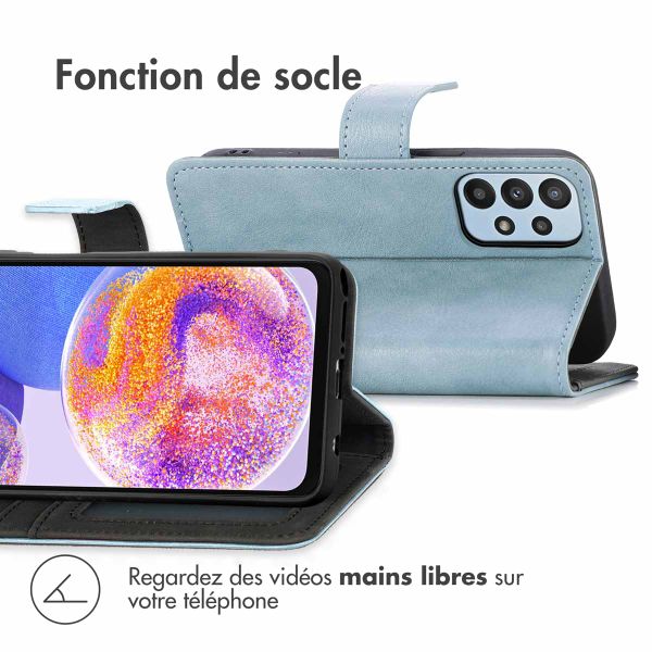 imoshion Étui de télephone portefeuille de luxe Samsung Galaxy A23 (5G) - Bleu clair