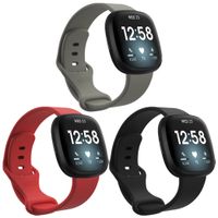 imoshion Bracelet silicone multipack Fitbit Versa 4 / 3 / Sense (2) - Noir / Gris