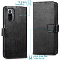 imoshion Étui de télephone portefeuille de luxe Xiaomi Redmi Note 10 Pro - Noir