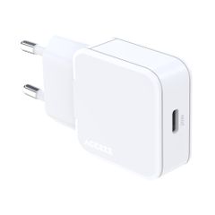 Accezz Chargeur GaN Ultra Slim - USB-C - 20 W - Blanc