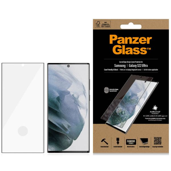 PanzerGlass Protection d'écran en verre trempé Case Friendly Samsung Galaxy S22 Ultra
