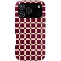 Selencia Coque arrière Vivid Apple iPhone 18 Pro / 17 Pro - Check This Burgundy
