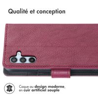 imoshion Étui de télephone portefeuille de luxe Samsung Galaxy A34 (5G) - Bordeaux