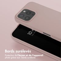 Selencia Coque silicone avec cordon amovible Apple iPhone 16 Pro Max - Sand Pink