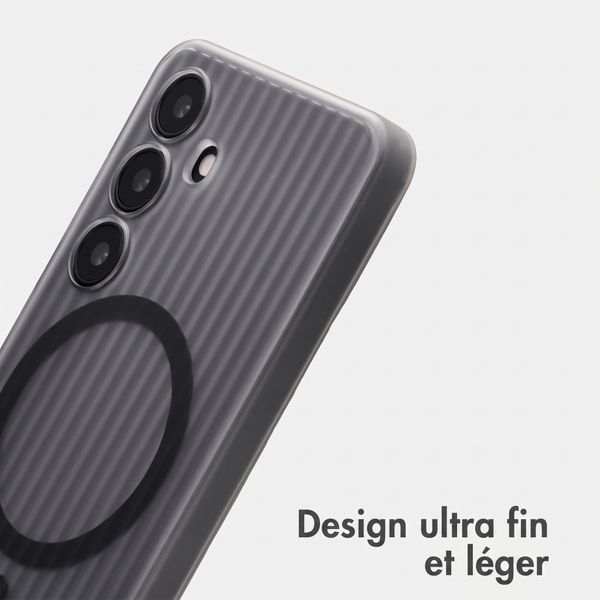 Accezz Coque arrière Lite avec MagSafe | Fluted | Samsung Galaxy S24 - Gris