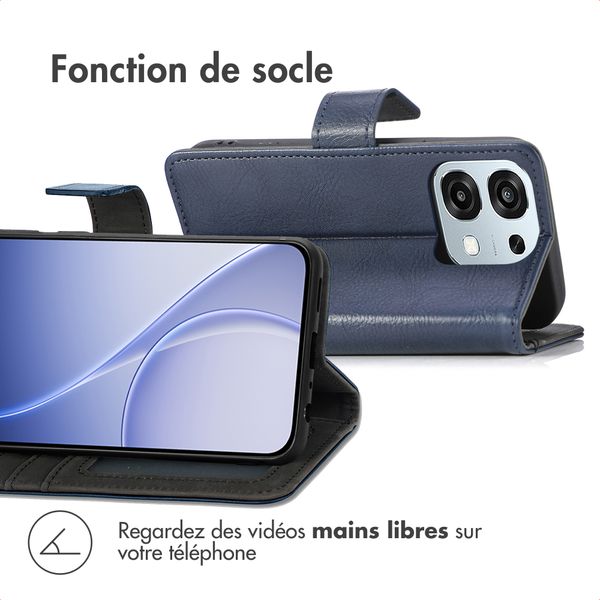 imoshion Étui de télephone portefeuille de luxe Oppo A6 Pro (5G) - Bleu foncé