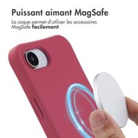 imoshion Coque arrière Color avec cordon amovible et MagSafe Apple iPhone 17e / 16e - Red Raspberry