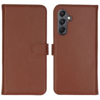 Selencia Étui portefeuille en cuir véritable Samsung Galaxy A25 (5G) - Marron clair