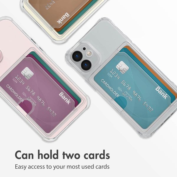 imoshion Coque silicone avec porte-cartes Apple iPhone 12 Mini - Transparent