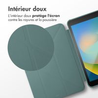 imoshion Coque tablette Origami Apple iPad 9 (2021) 10.2 pouces / iPad 8 (2020) 10.2 pouces / iPad 7 (2019) 10.2 pouces - Vert foncé