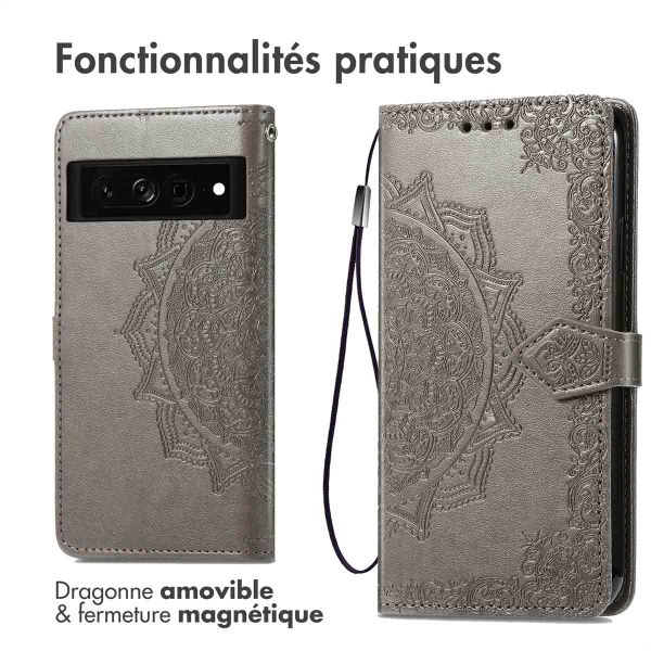 imoshion Etui de télephone Mandala Google Pixel 7 Pro - Gris