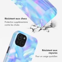 Selencia Coque arrière Vivid avec MagSafe Apple iPhone 15 - Holographic Blue Dream