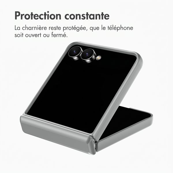 Accezz Color Backcover avec MagSafe et support à anneau Samsung Galaxy Z Flip 8 - Gris