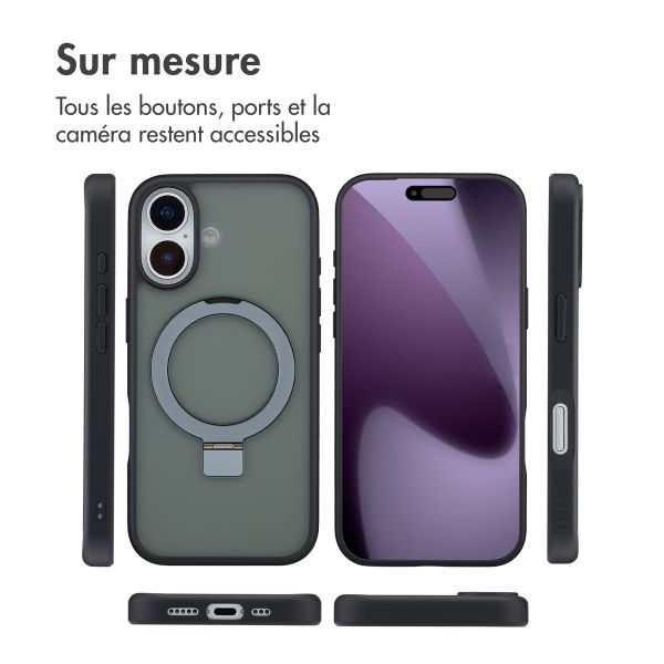 Accezz Coque Ring Stand avec MagSafe Apple iPhone 17 - Noir