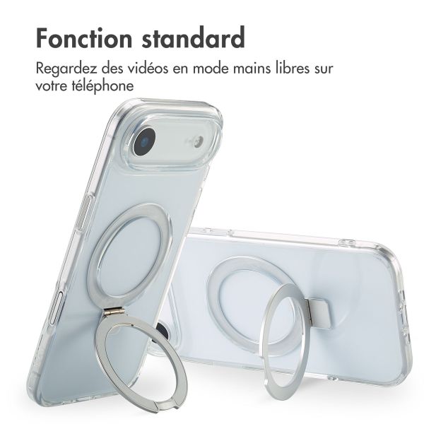 Accezz Coque Ring Stand avec MagSafe Apple iPhone Air - Transparent