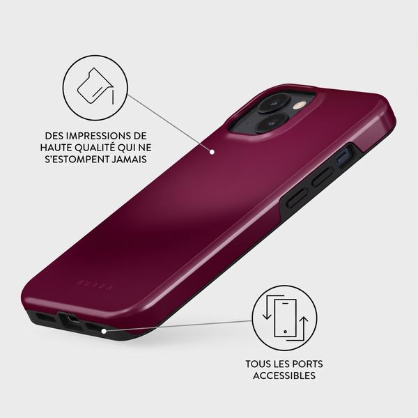 Burga Coque Tough MagSafe Apple iPhone 14 - Dark Cherry