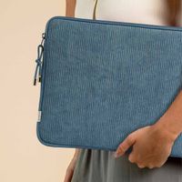 Selencia Pochette ordinateur Corduroy 15-16 pouces - Slate Blue