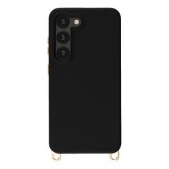 Selencia Coque arrière Rivièra avec MagSafe avec crochets amovibles Samsung Galaxy S23 - Velvet Black