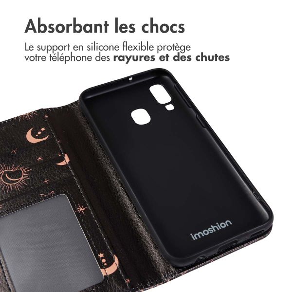 imoshion Étui de télephone portefeuille Design Samsung Galaxy A40 - Sky Black