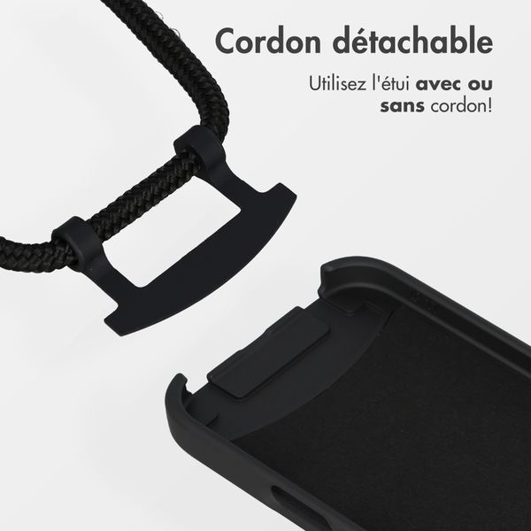 imoshion Coque arrière Color avec cordon amovible et MagSafe Apple iPhone 17 - Noir