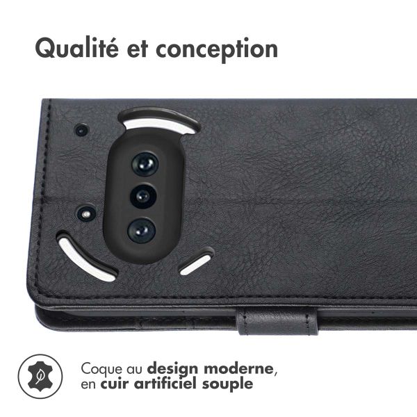 imoshion Étui de télephone portefeuille de luxe Nothing Phone (3a) - Noir