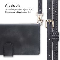 imoshion Etui de télephone portefeuille avec cordon Samsung Galaxy S25 / S24 - Noir