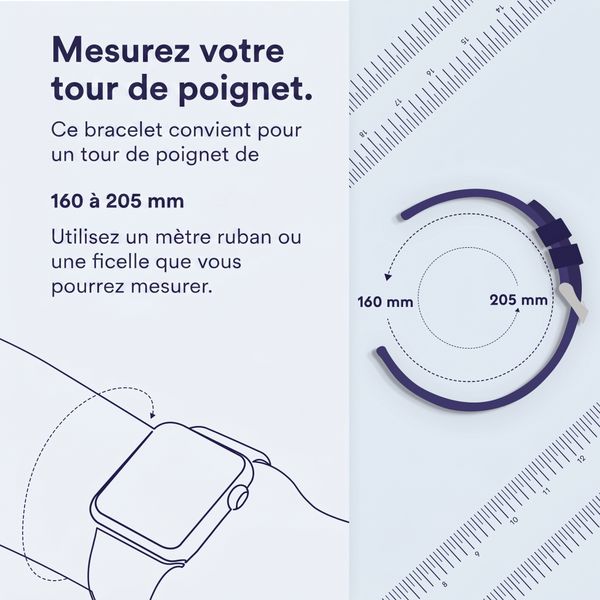 imoshion Bracelet Wave en silicone Samsung Galaxy Watch 4 / 5 / 6 / 7 / FE (20 mm) - Noir